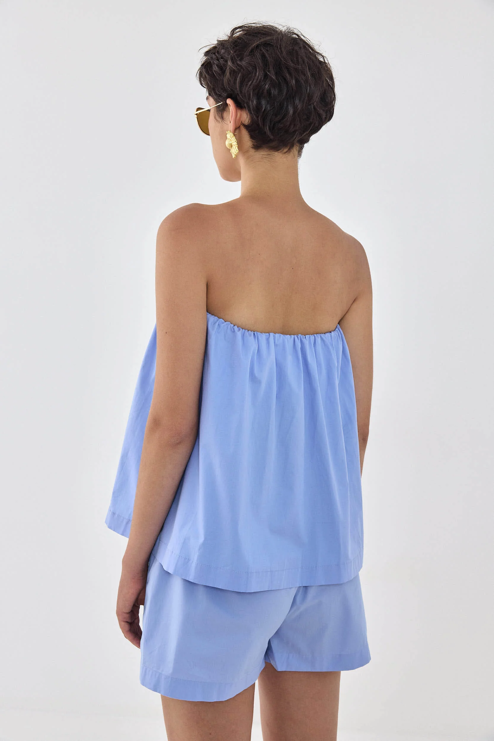 Strapless Poplin Top - Image 5