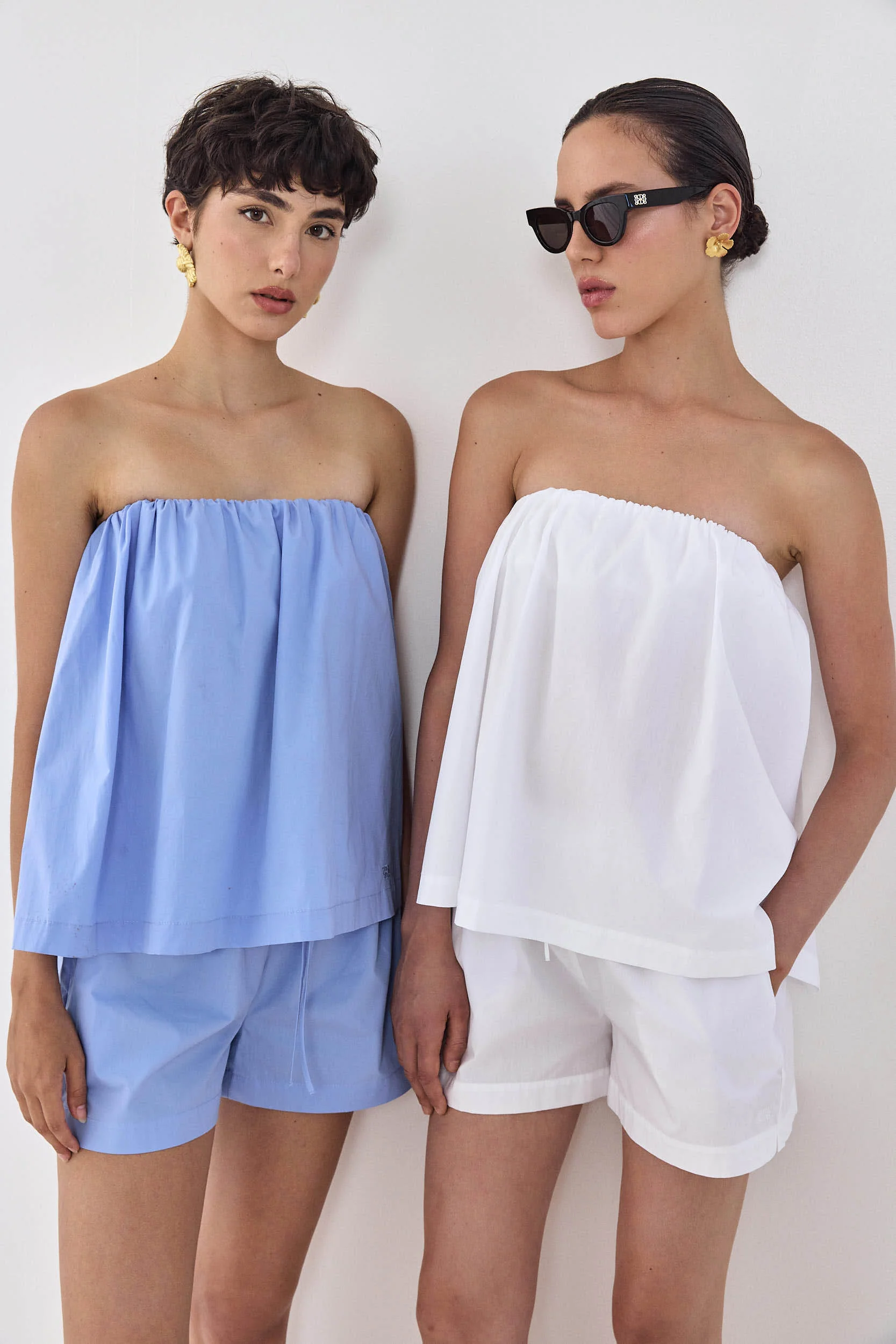 Strapless Poplin Top - Image 9