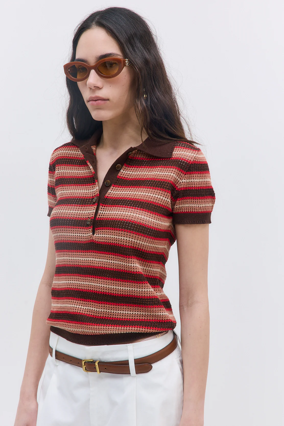 Striped Crochet Polo - Image 4