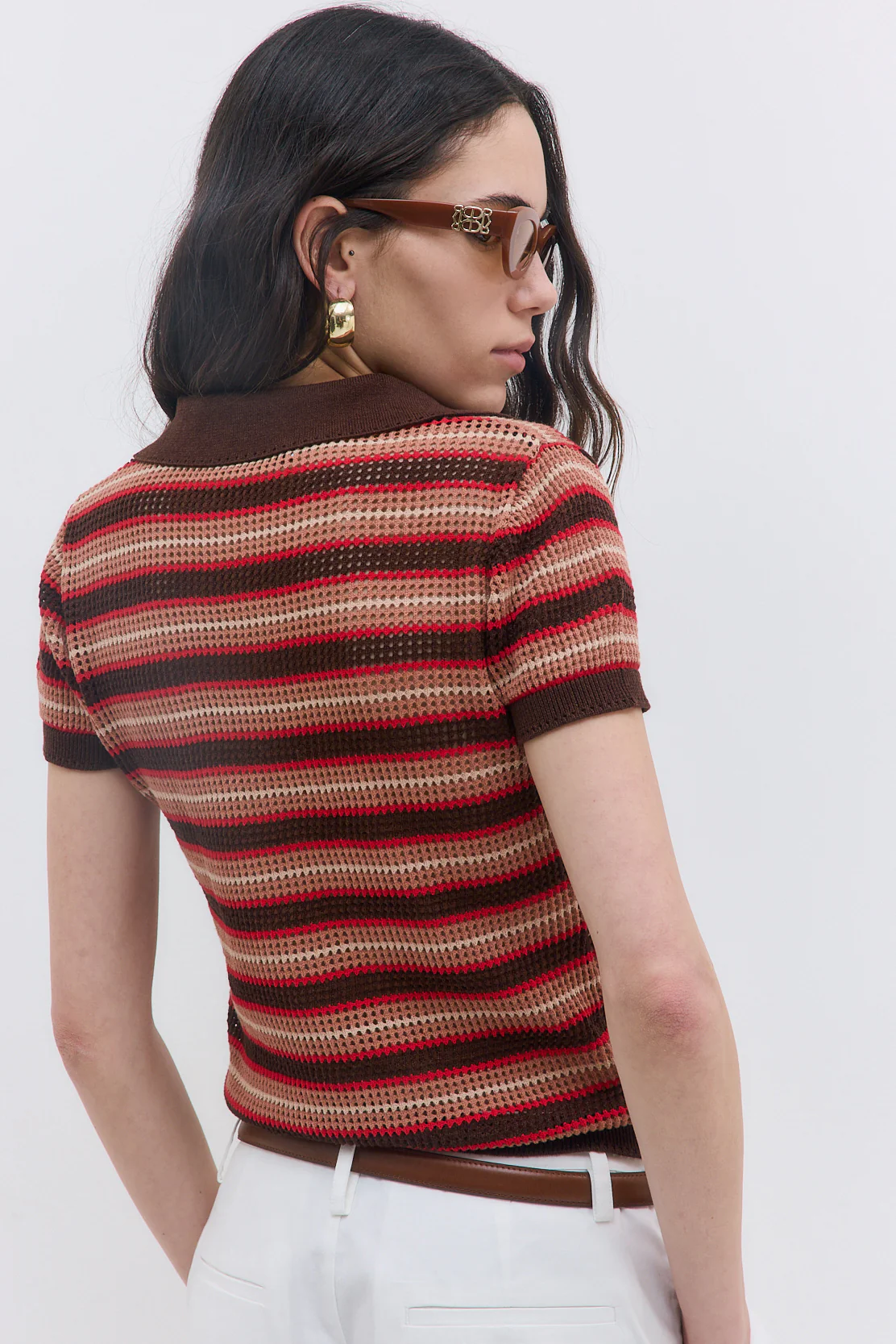 Striped Crochet Polo - Image 6