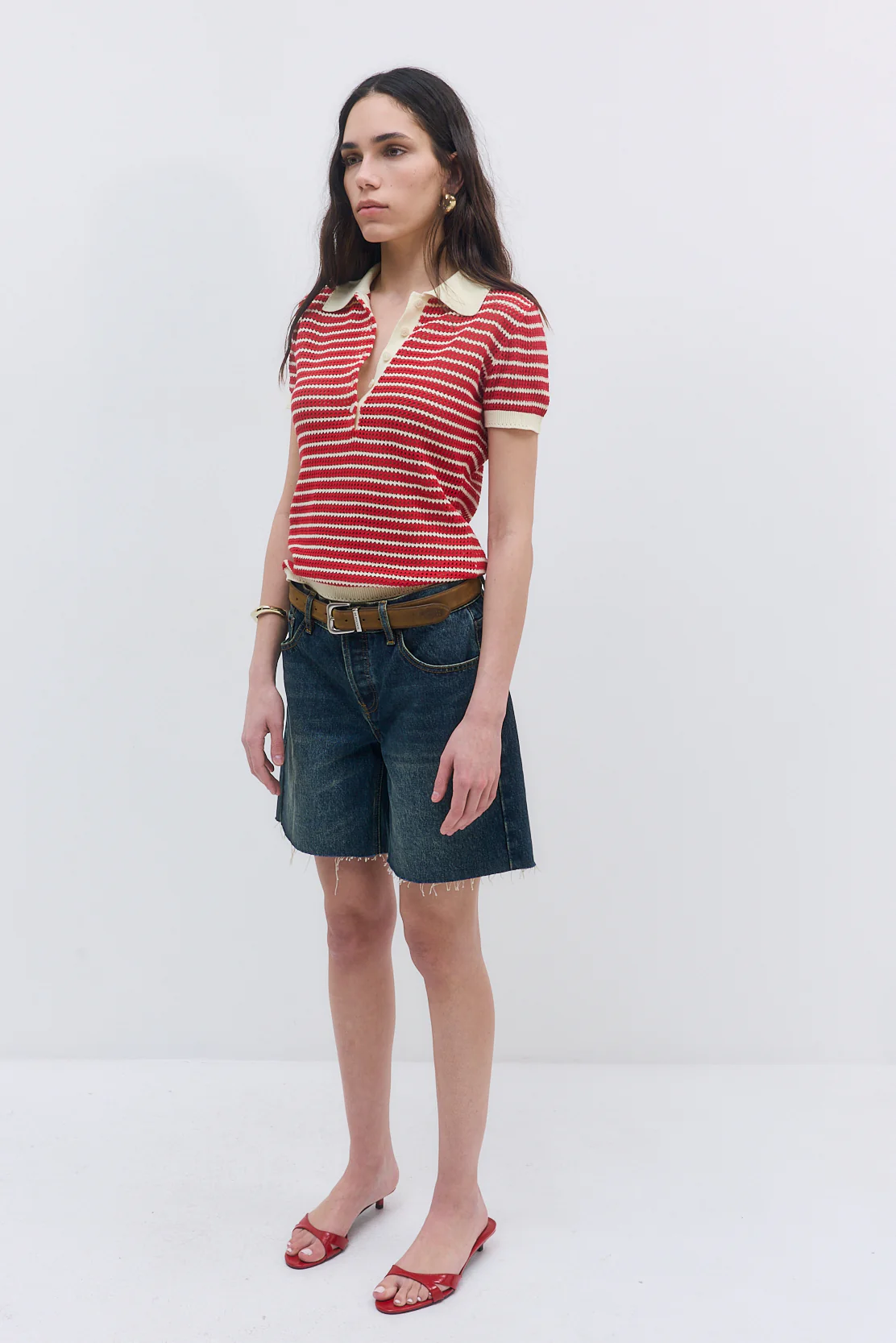 Striped Crochet Polo - Image 4