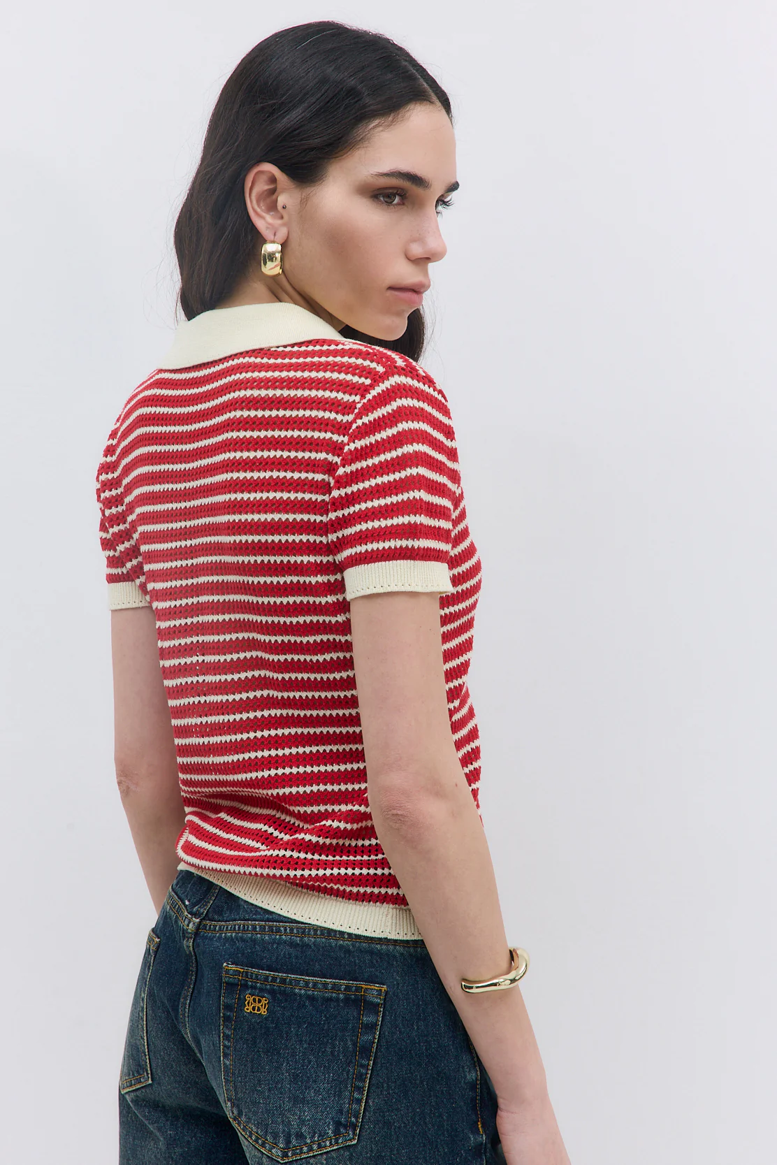 Striped Crochet Polo - Image 5