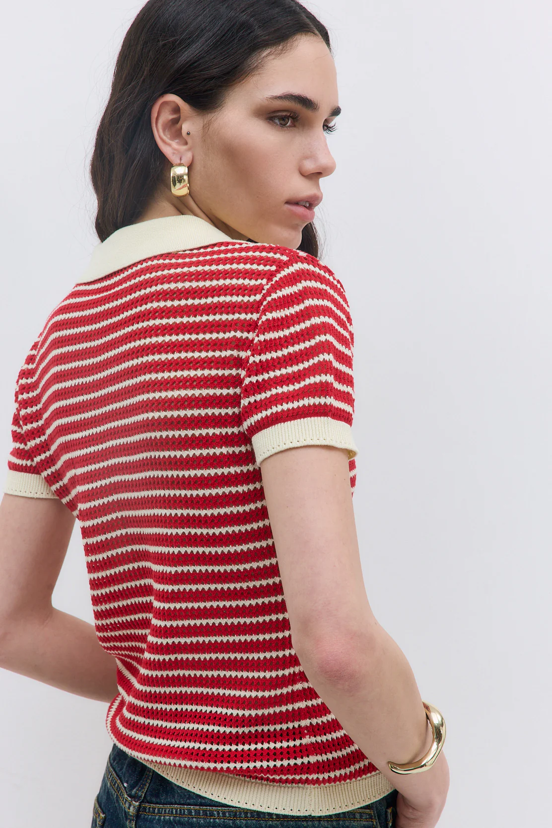 Striped Crochet Polo - Image 6