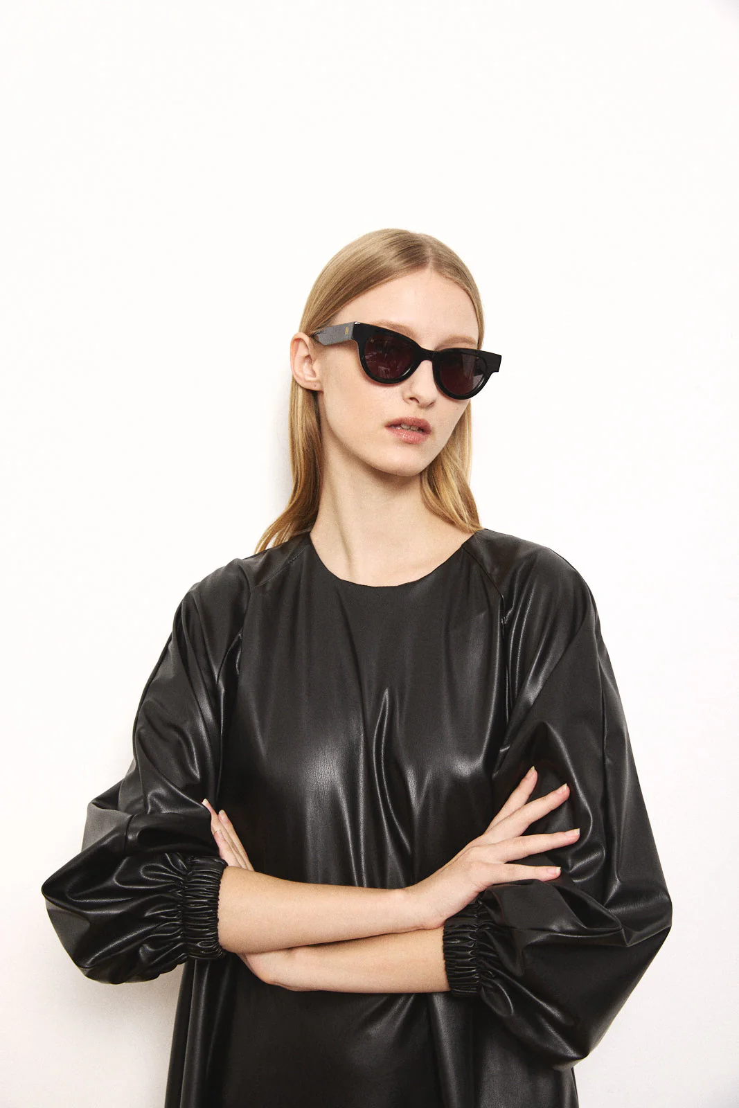 Vegan Leather Mini Dress - Image 3