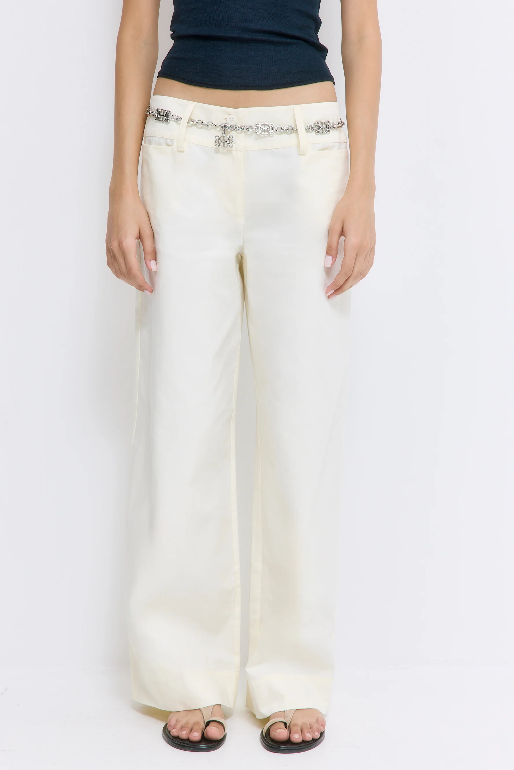 Wide Leg Cotton Pants - Image 2