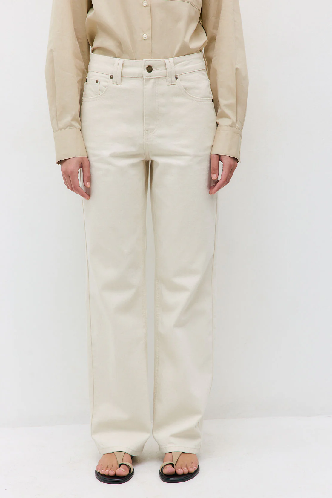 Wide Leg Drill Pants - Image 2