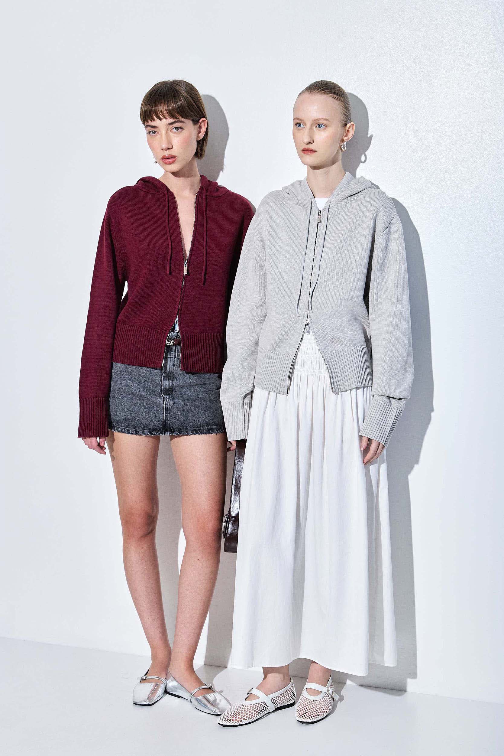 Double Zipper Cotton Hoodie - Image 10