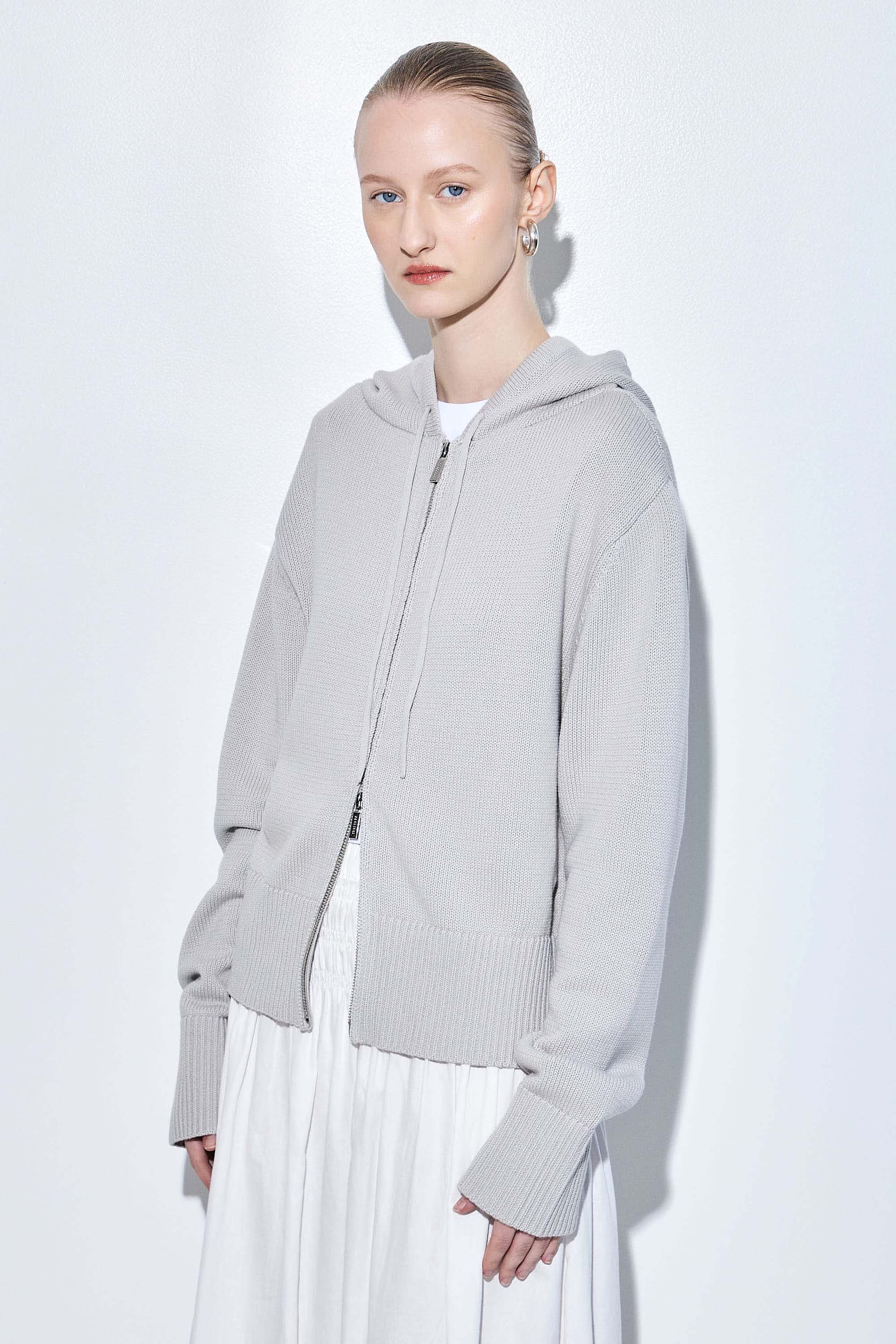 Double Zipper Cotton Hoodie - Image 4
