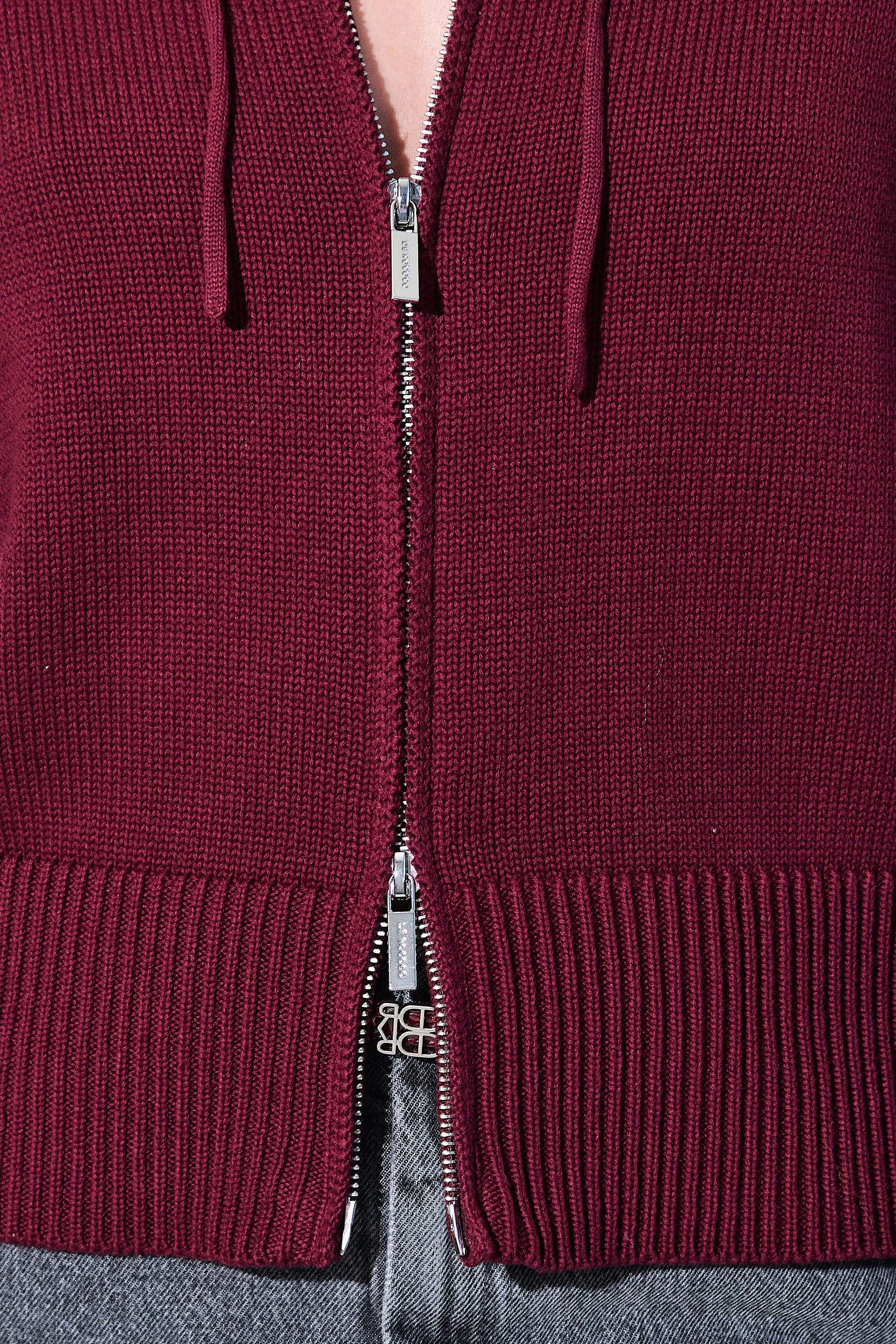 Double Zipper Cotton Hoodie - Image 6